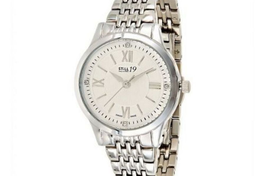 Still 19 - Swiss Made For Women White Dial Stainless Band Watch